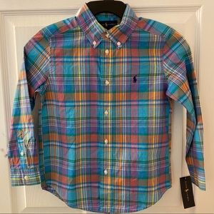 Ralph Lauren Rainbow Striped Button Up Shirt